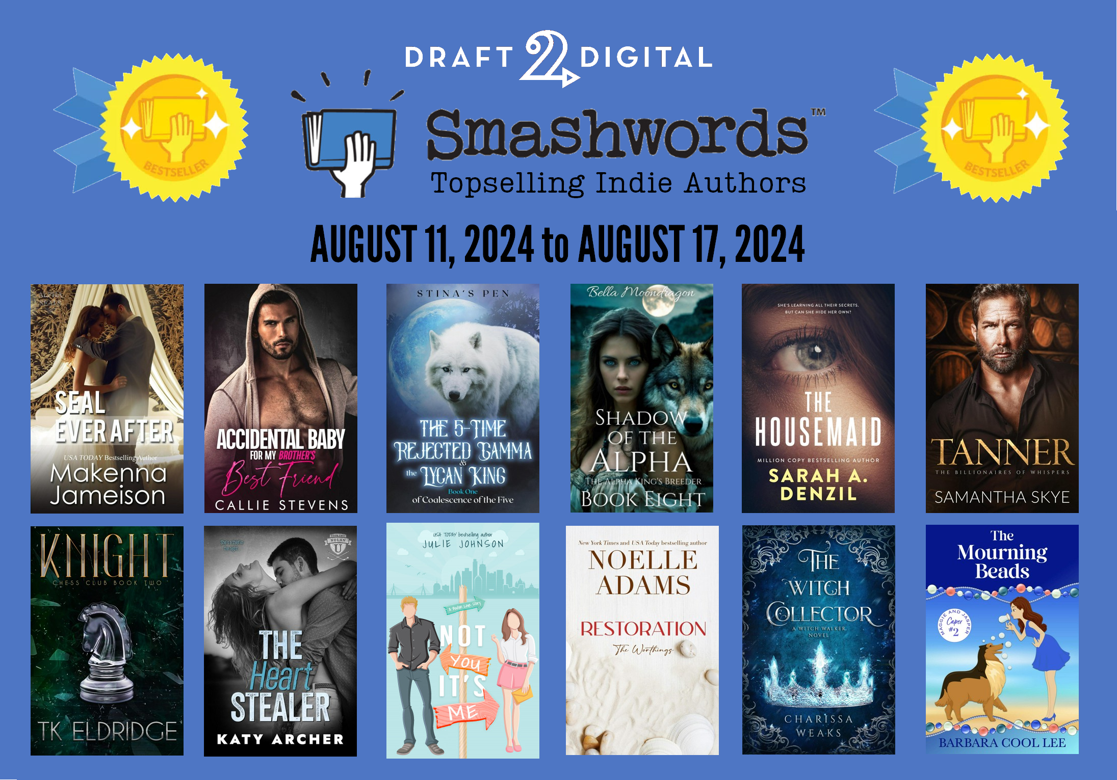 Smashwords Bestselling Indie Authors of the Week – August 17, 2024